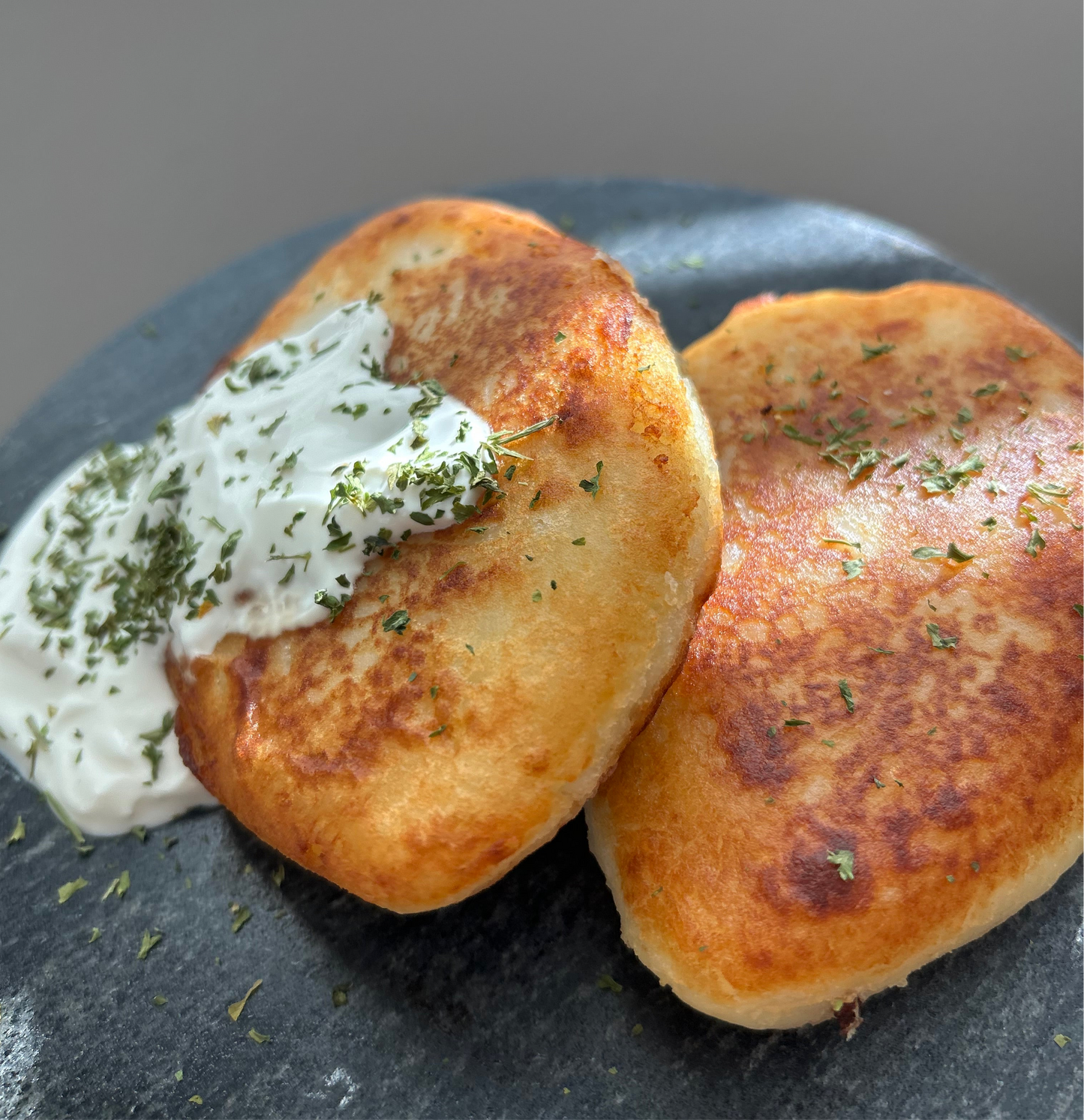 Homemade boiled potatoes pancakes Lithuanian traditional dish "Žemaičiai"