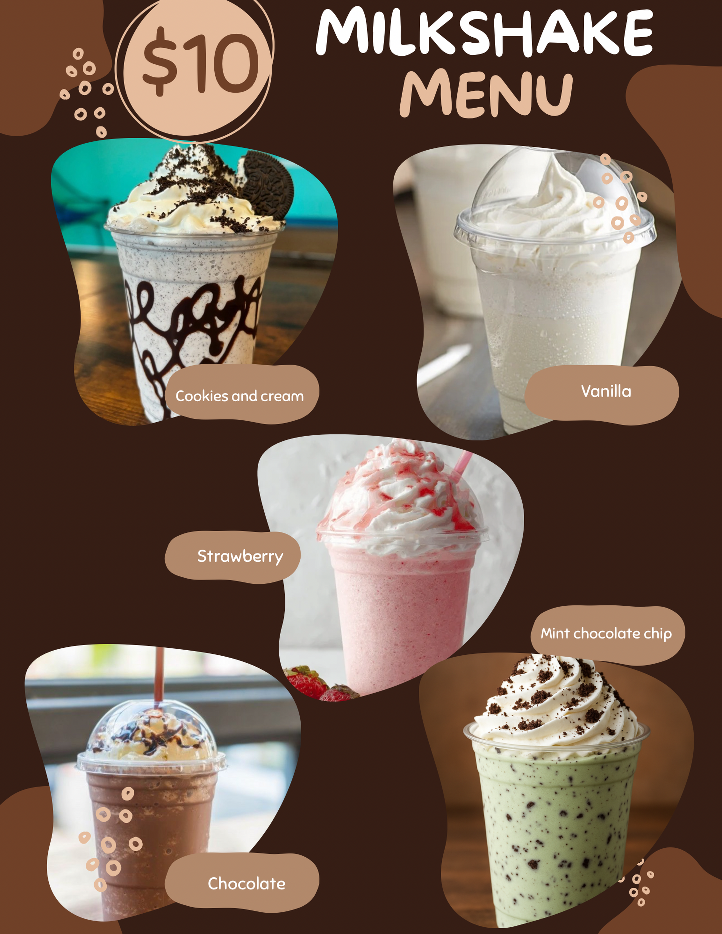 Food trailer menu on-site