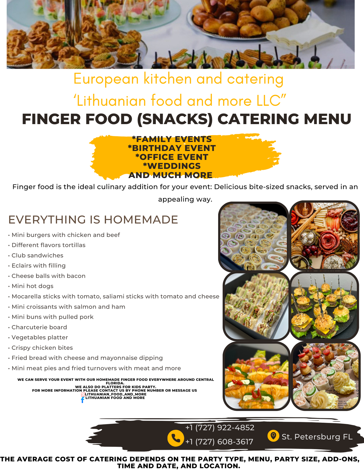 Catering for events