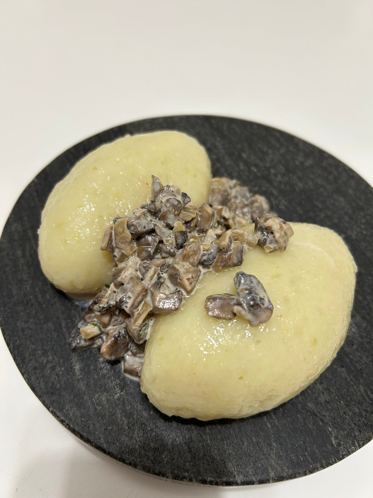 Homemade boiled potato “Cepelinas” (Lithuanian stuffed potato dumplings)
