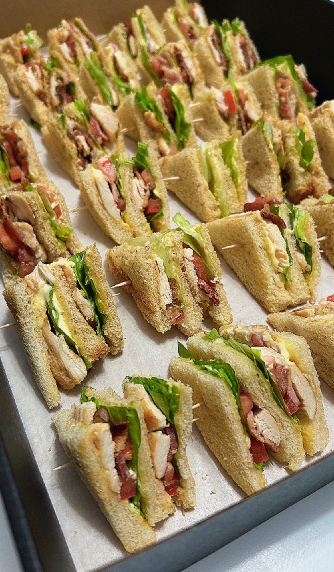 Mini Club sandwiches platter