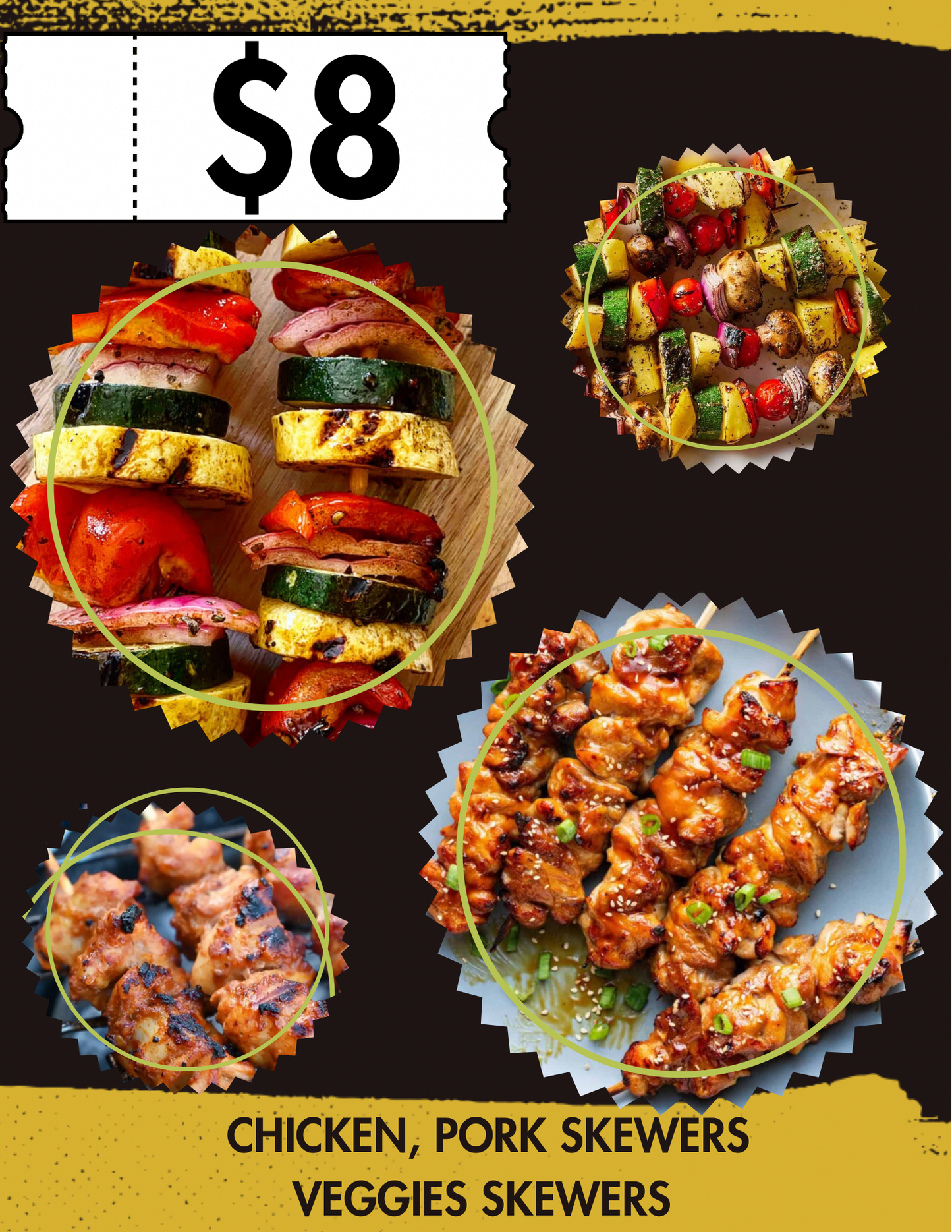 Food trailer menu on-site