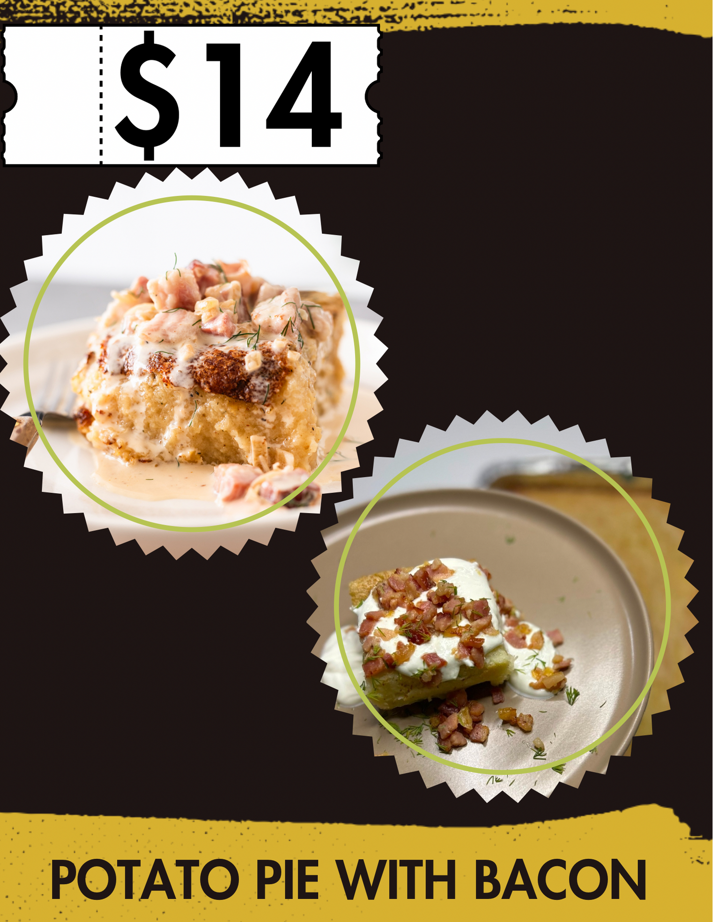 Food trailer menu on-site