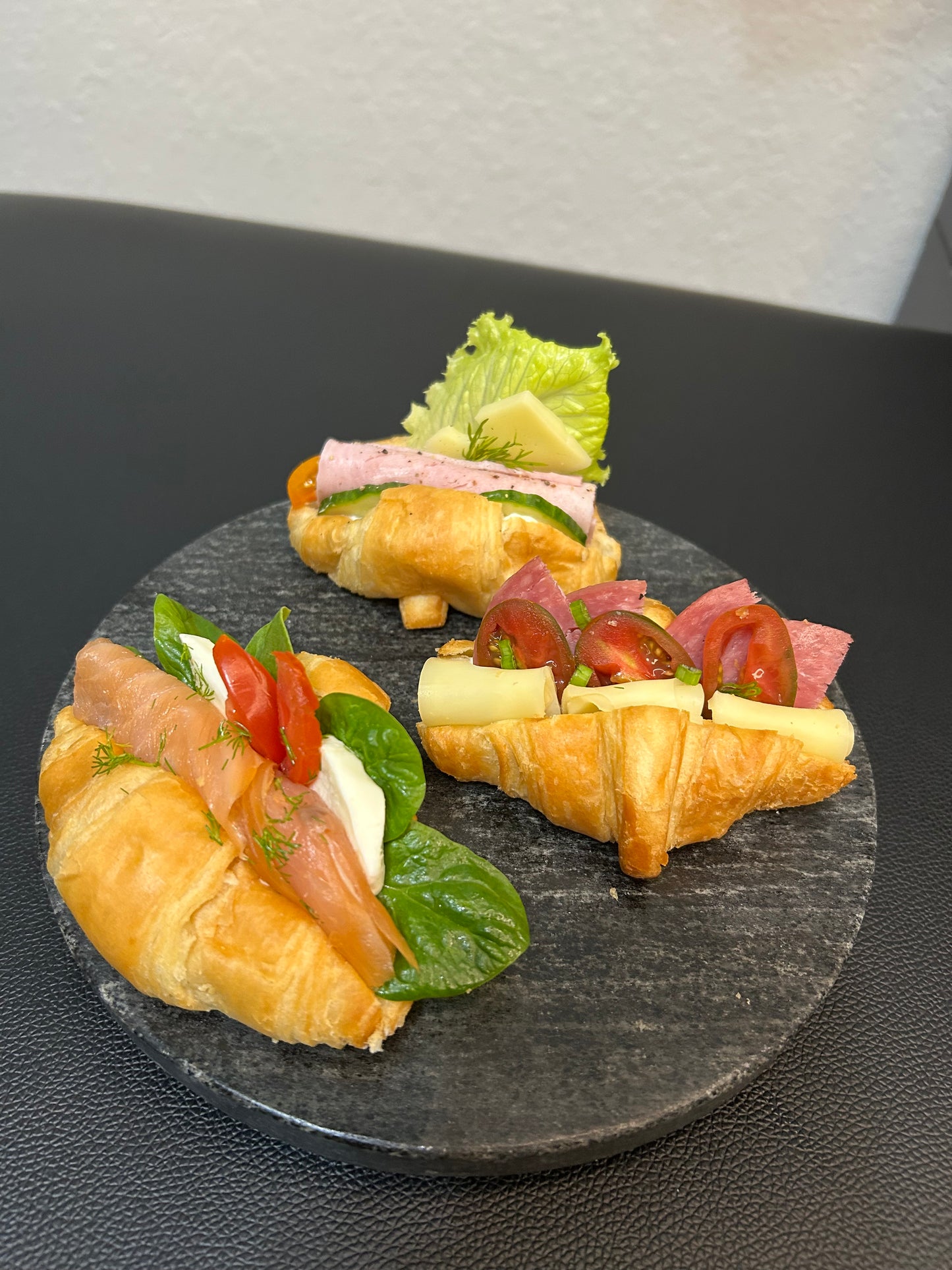 One bite croissants platter