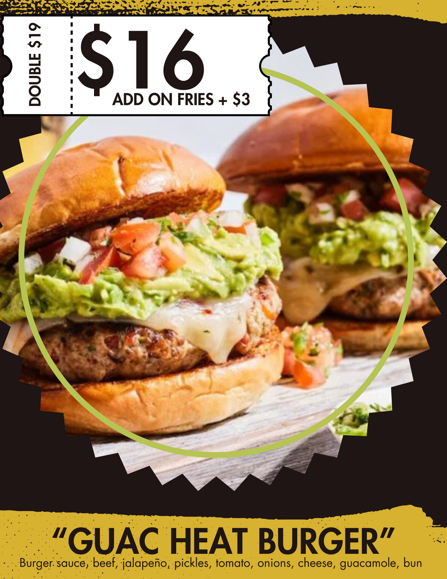 Food trailer menu on-site