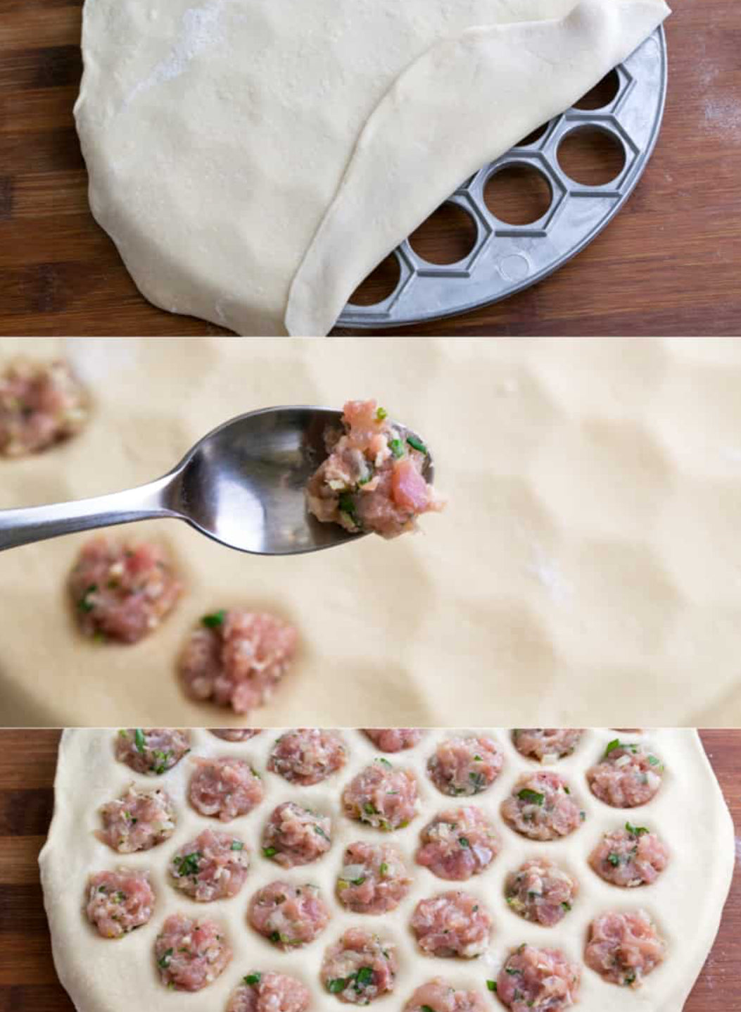 Homemade dumplings with pork