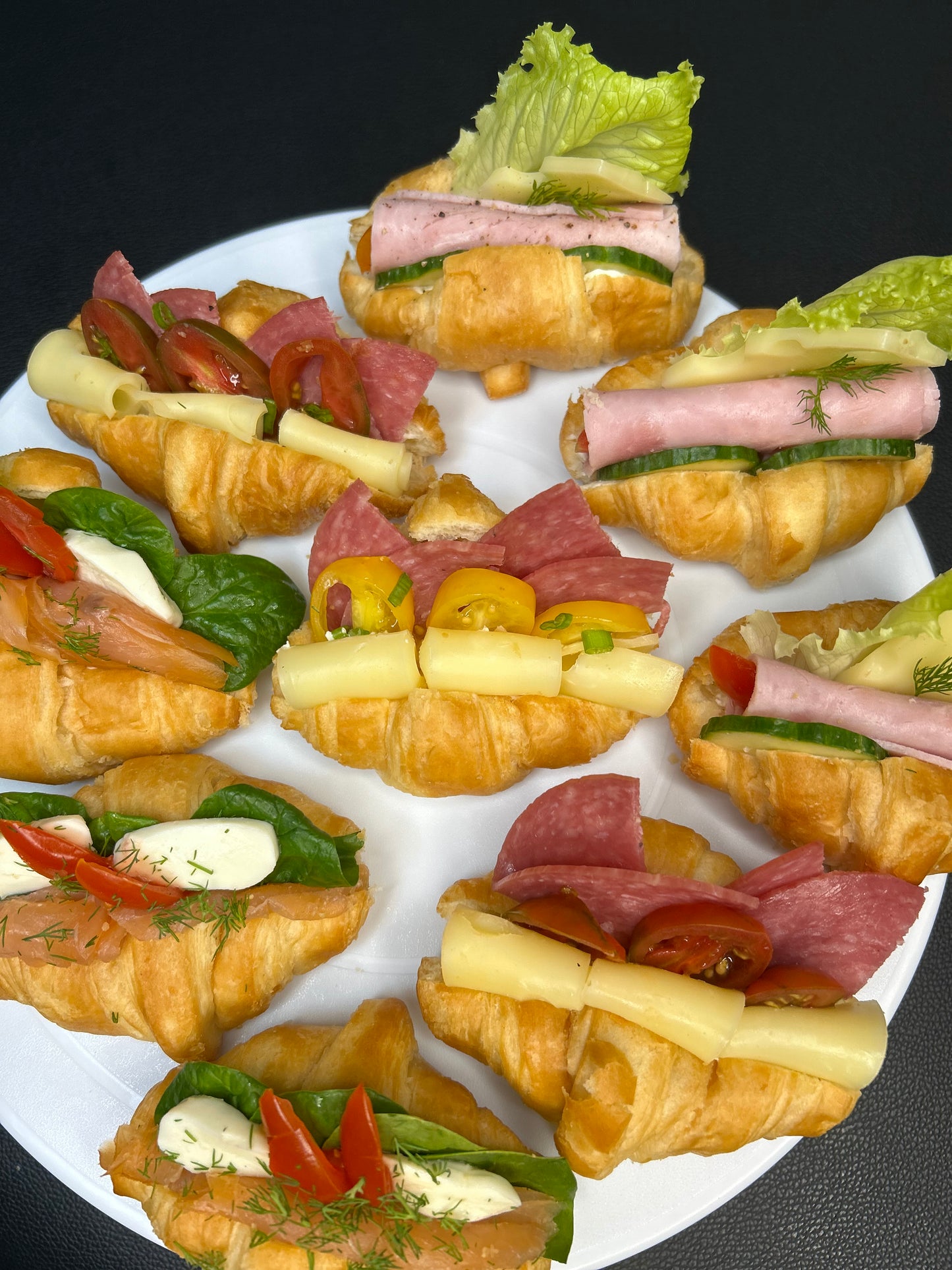 One bite croissants platter