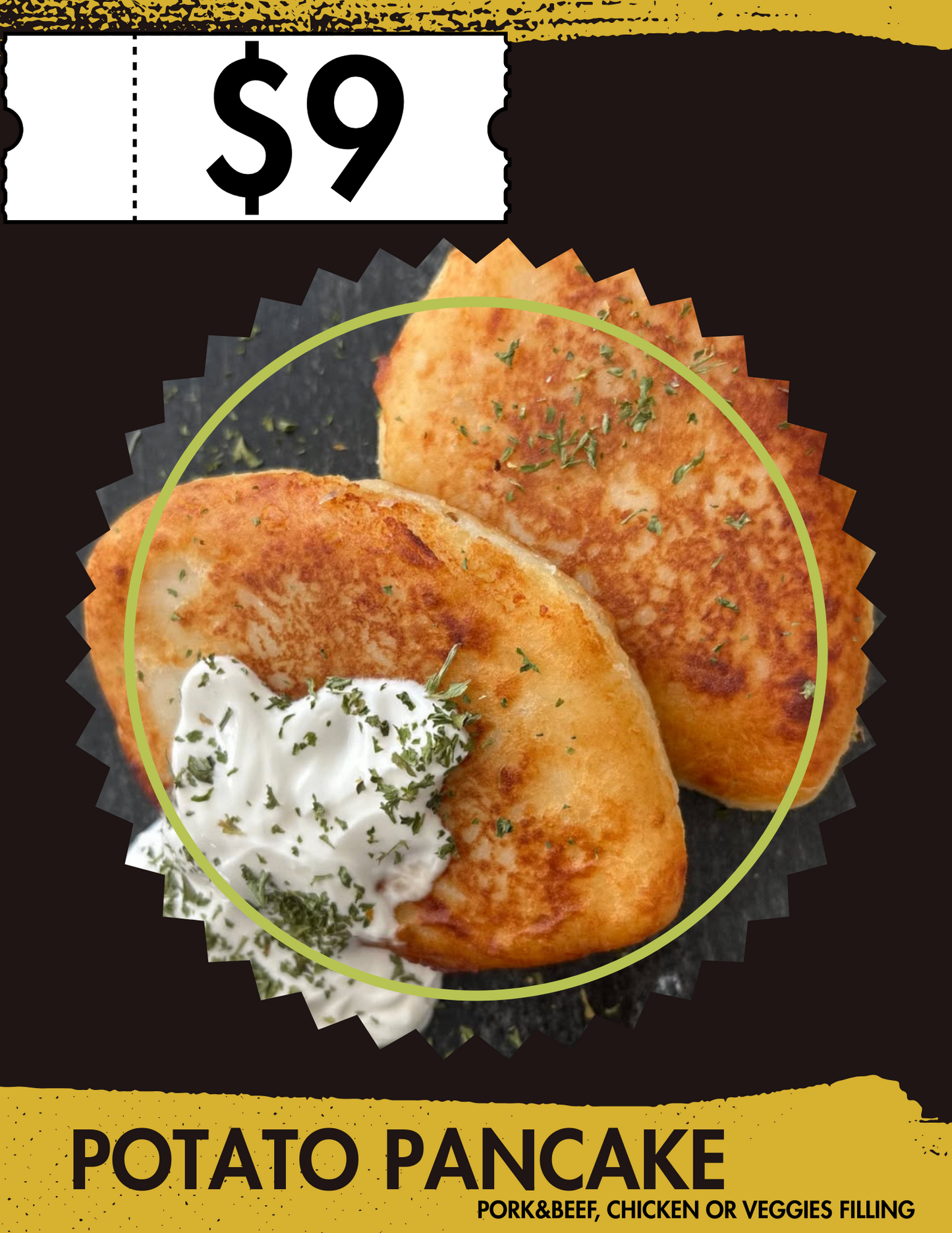 Food trailer menu on-site