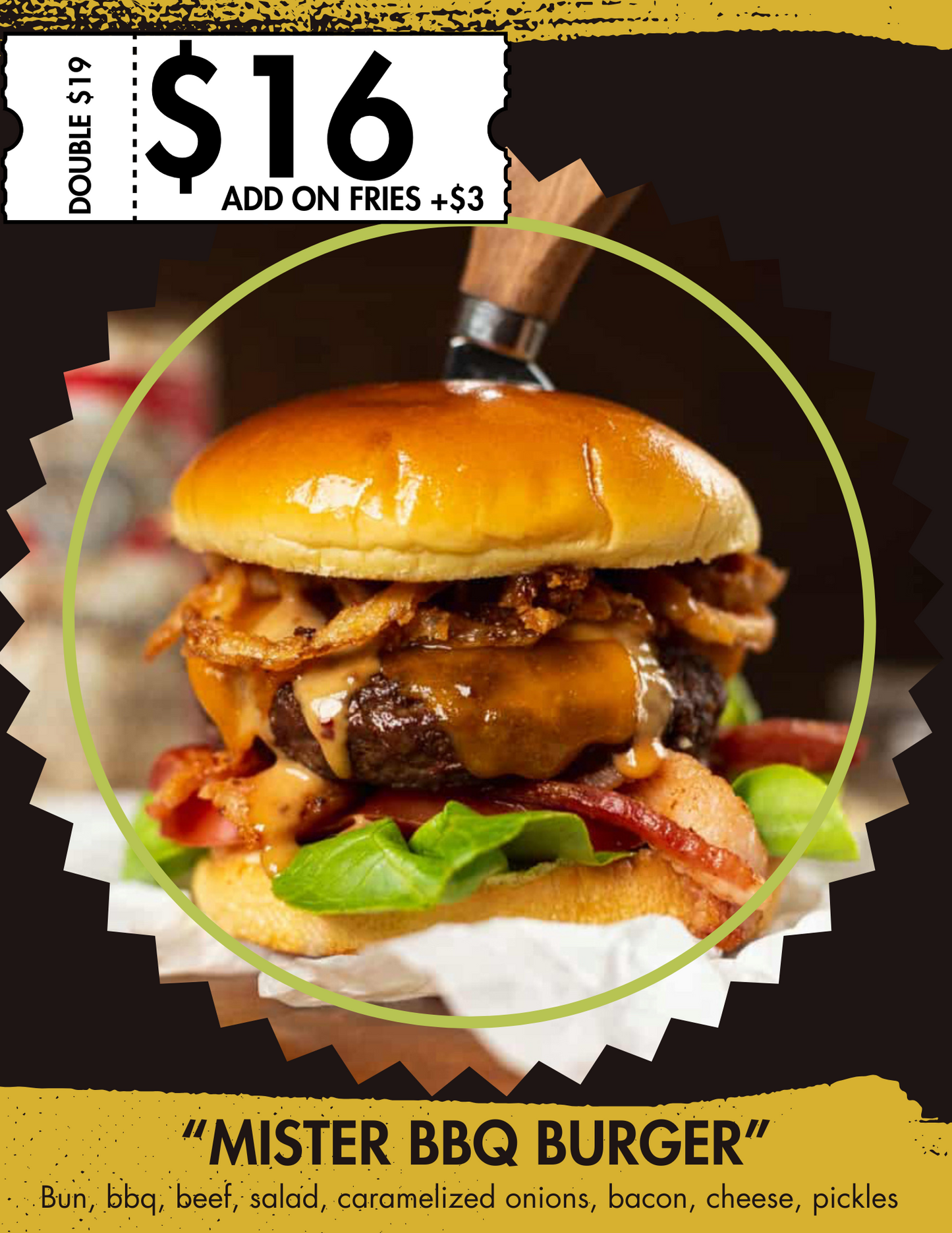 Food trailer menu on-site