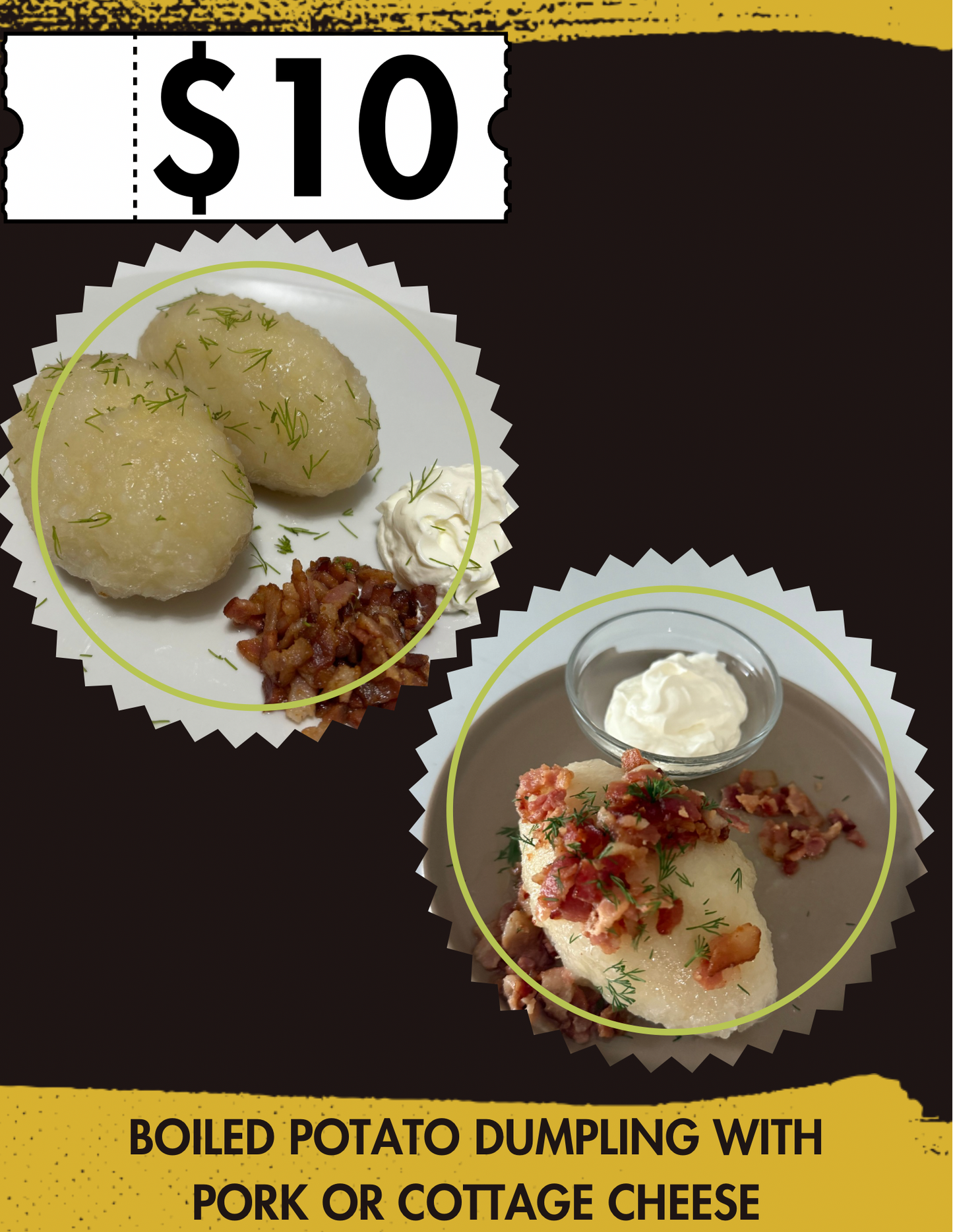 Food trailer menu on-site